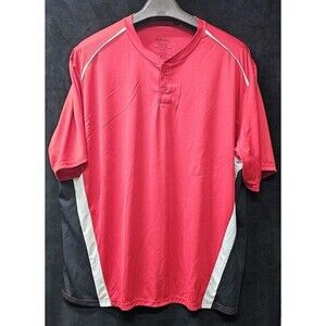 Augusta Sportswear Shirt Men's Baseball Jersey, Red & Black & White 3XL Blank